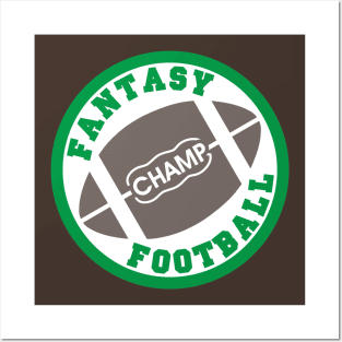 Fantasy Football Champ Circular Logo Posters and Art